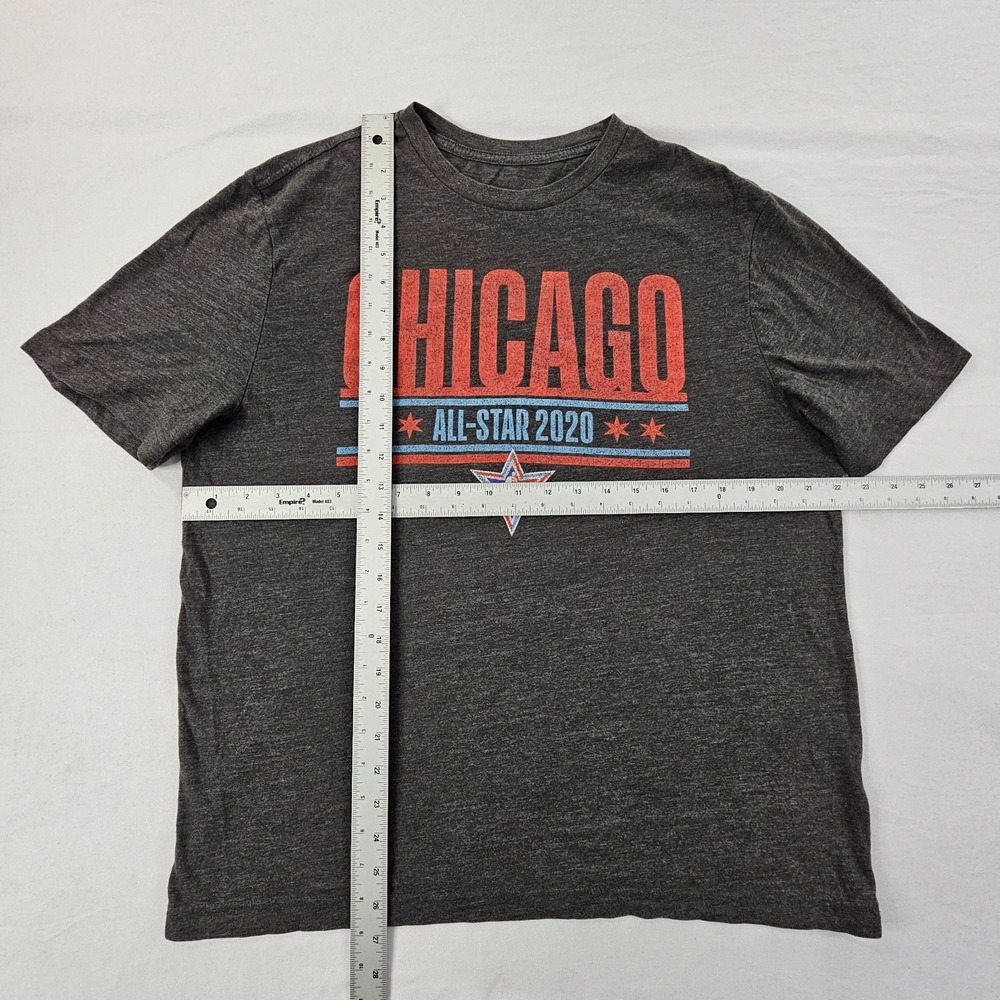 NBA All Star Game Chicago 2020 Gray Short Sleeve T-Shirt Men's M/L - Picture 5 of 7